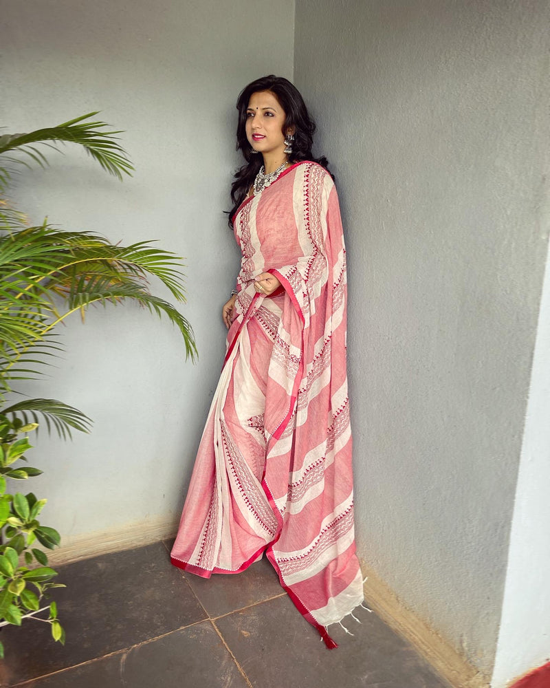 EE-V03168 Red Kantha cotton