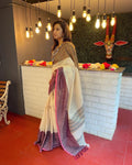 EE-V08608 White Kanchi cotton