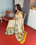 EE-V00970 Sunflower Kantha Tussar