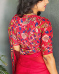 BL-V11241 Red Cutwork Rblouse