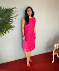 EE-V02393 Pink Shift Dress