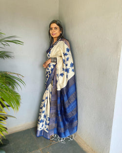 EE-V02032 Tussar printed Saree