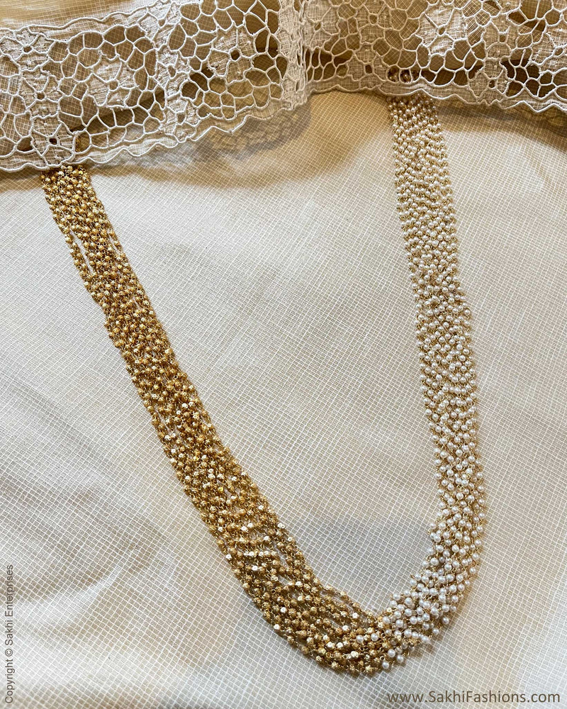 AJ-49026 Gold Pearl Mala