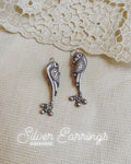 AS-V12191 Silver peacock earring