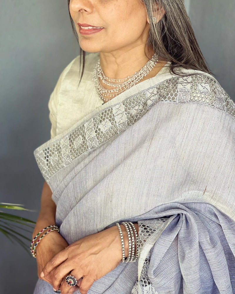EE-V16916 Blue Banarsi CutWork