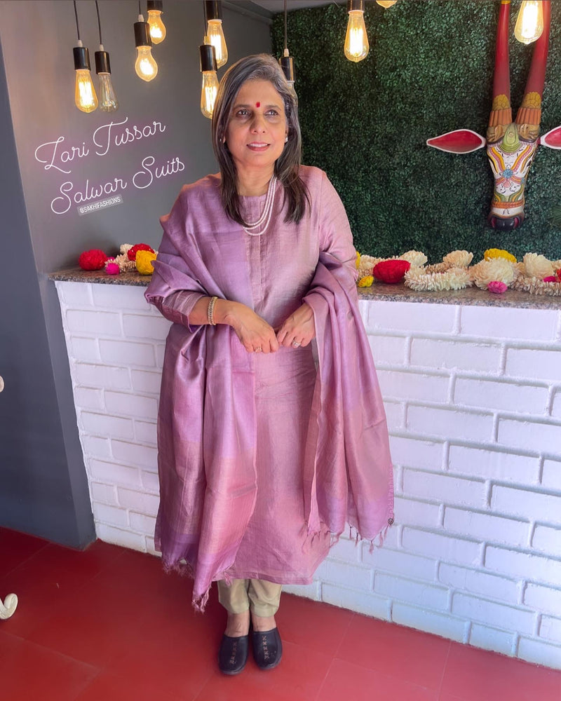 EE-V11237 Lilac Tussar Salwar