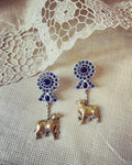 AJ-V10284 Blue Nandi earrings