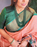 BL-F34765R Green Kanchi Blouse