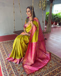 EE-V04195 Lime Gadwal Sari