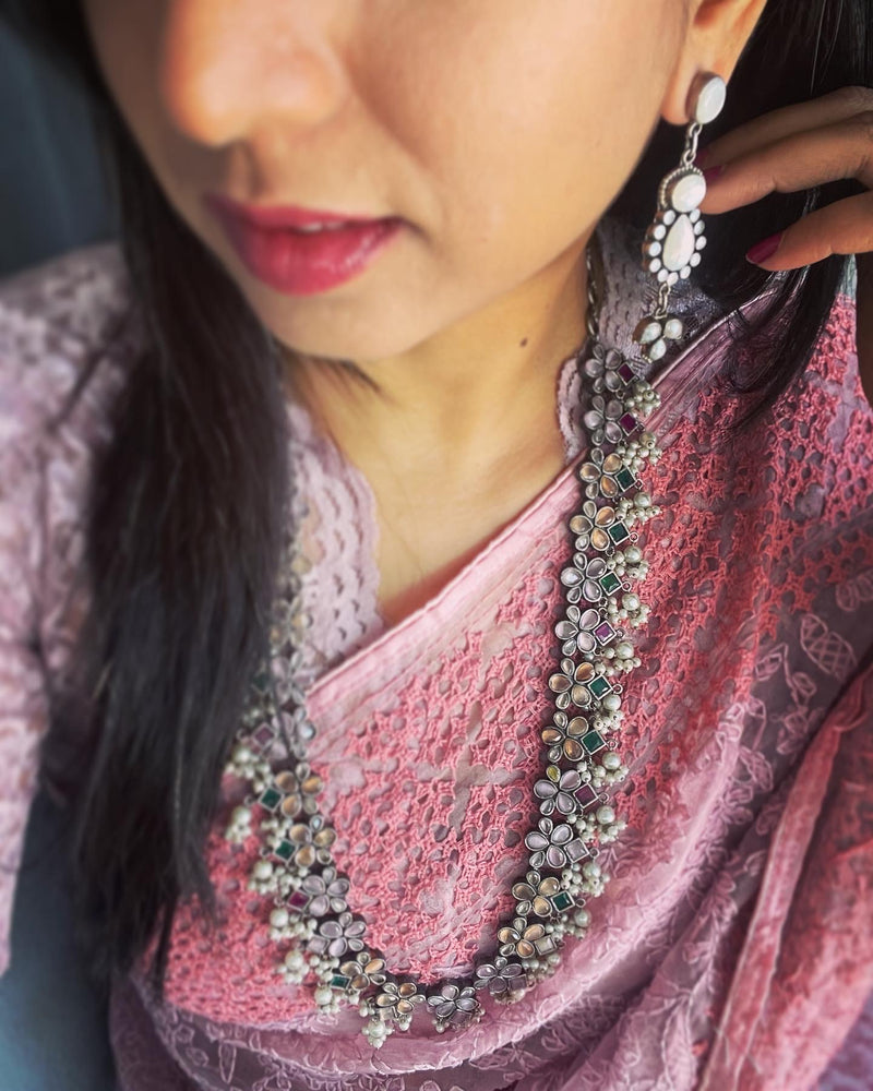 EE-V18695 Pink Organza Saree