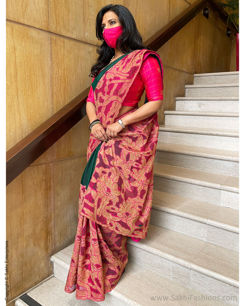 EE-U50443 Green Kanchi Cutwork