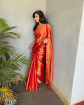 EE-V19396 Red Gold Tissue Chanderi