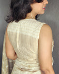 BL-V04898 Cream Banarsi RBlouse
