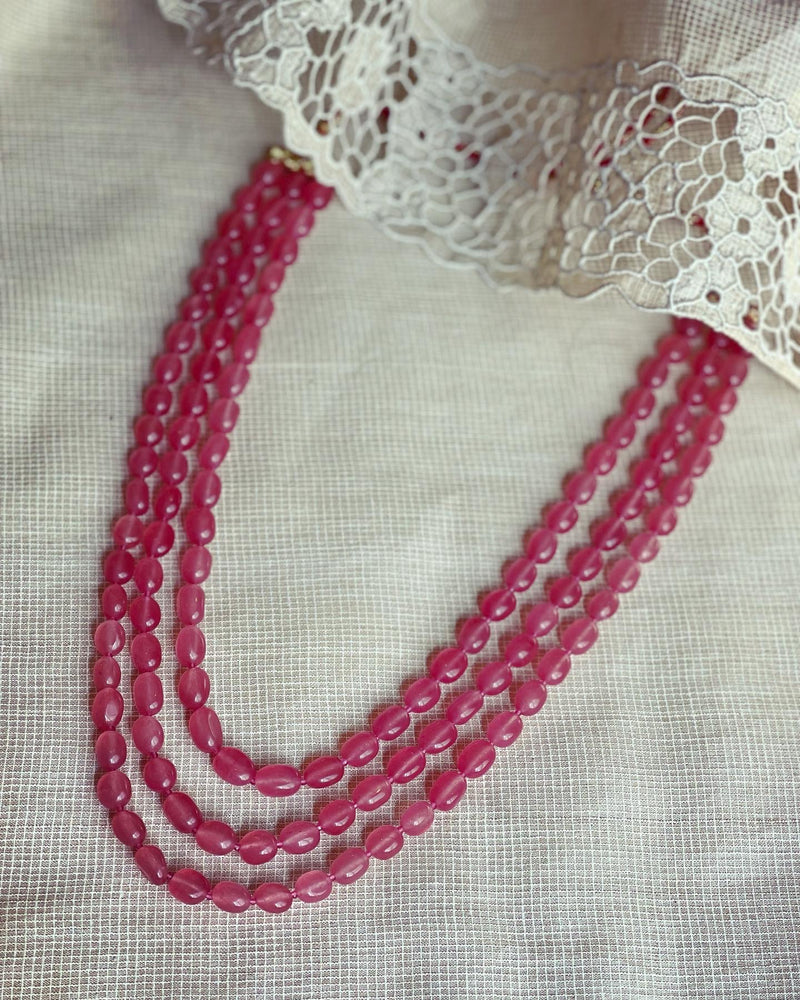 AJ-S56920 Peach Bead Mala