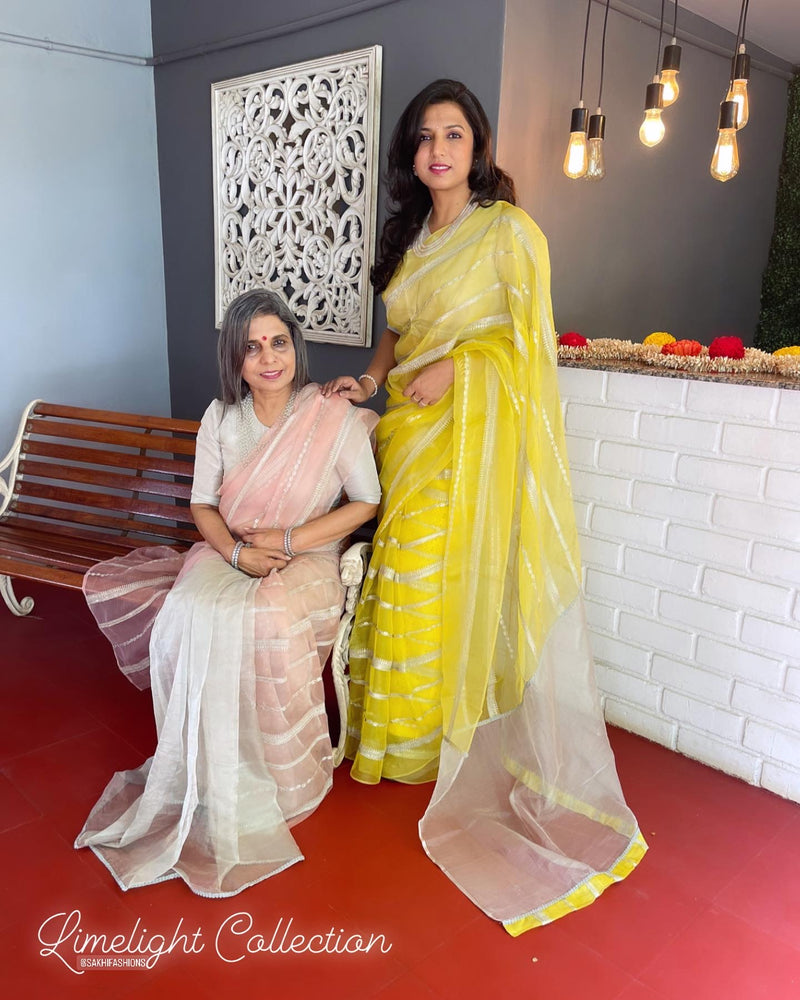 EE-V04832 Tissue Peach Sari
