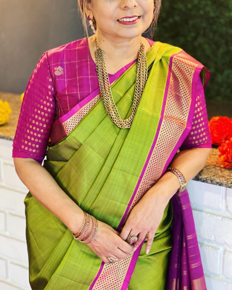 BL-V26241R Kanchi Collage Blouse