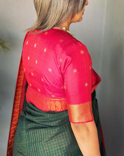 BL-vd23330 Red Kanchi Blouse