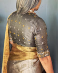 BL-V12837 Tussar Cola RBlouse