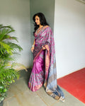 EE-V06855 Purple Tussar Sari