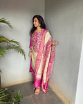 EE-V02401 Pink Tussar Salwar