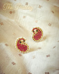 AS-V06670 Silver Paisley Earring