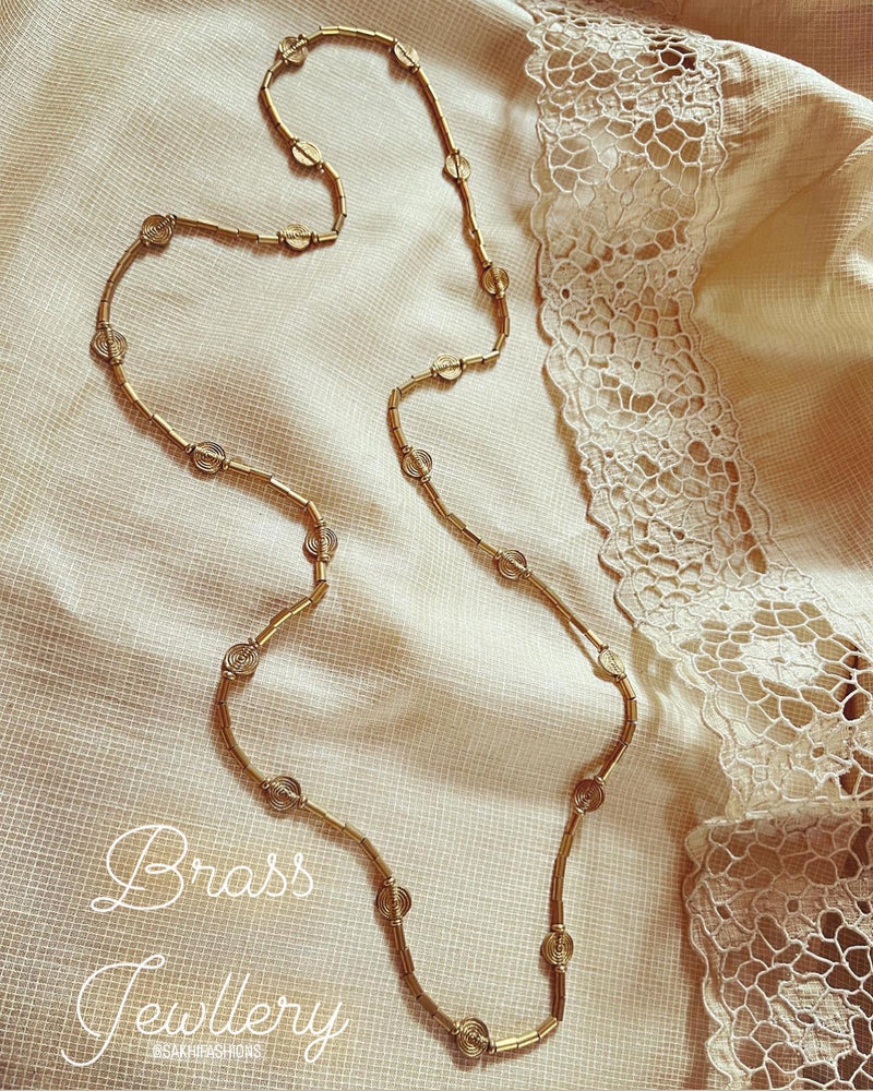AJ-V07571 Brass long Mala