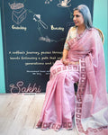EE-S13335 Pink Banarsi CutWork