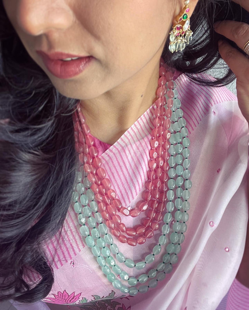 AJ-S56920 Peach Bead Mala