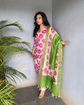 EE-V07535  Pink Tussar Salwar