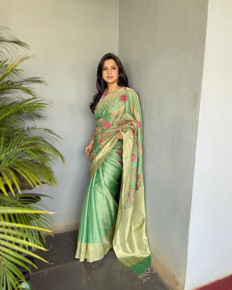 EE-V01366 Green Tissue Applique