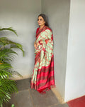 EE-V06858 Mint Tussar silk Saree