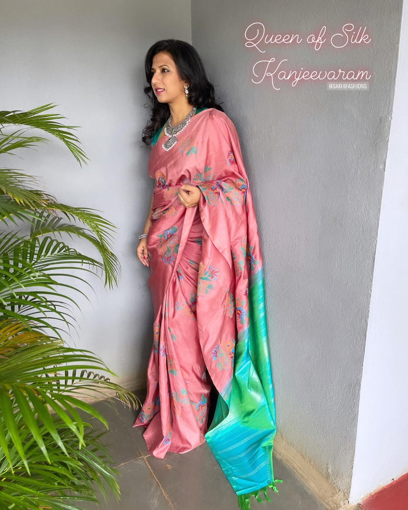 EE-V04568 Floral Kanchi sari