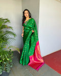 EE-V01145 Green Kanchi Saree