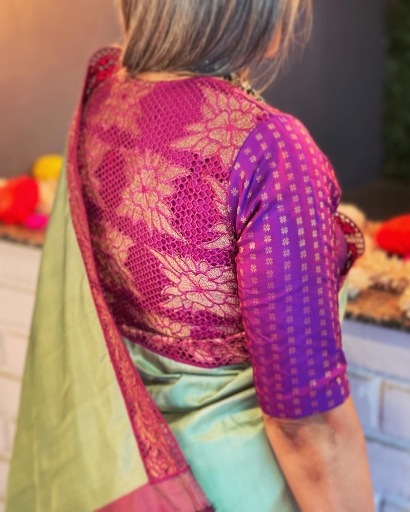 EE-V12282 Cutwork Kanchi Sari