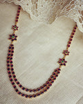 AS-V16689 Silver Gold Reversible Necklace