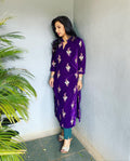 EE-V48106T Purple Velvet Top