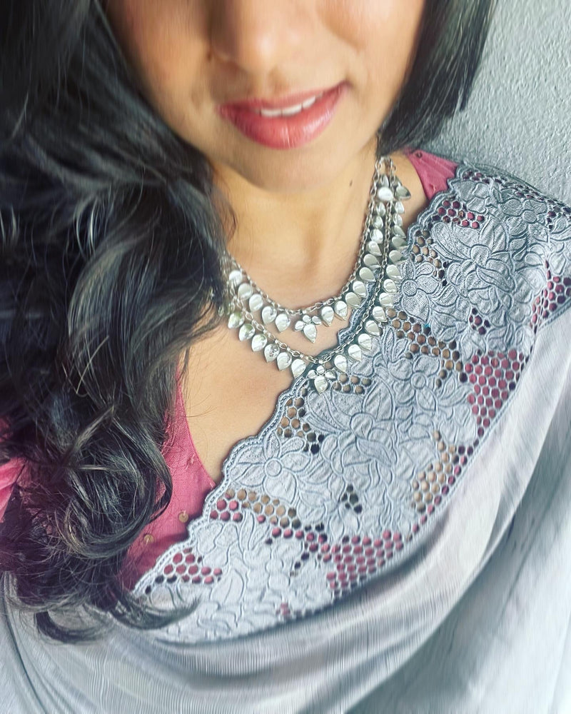 BL-P58419 Pink Sequin Blouse