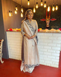 EE-V12824 Cutwork Tussar Sari