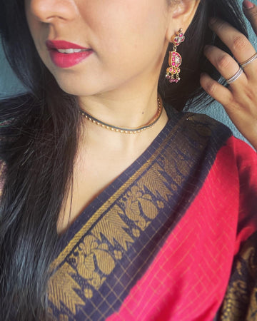 EE-V01462 Pink Madurai Cotton