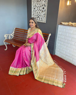 EE-V04635 Pink Gadwal Sari