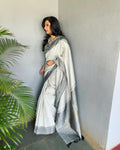 EE-V12470 Grey Kanchi Saree