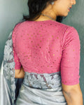 BL-P58419 Pink Sequin Blouse