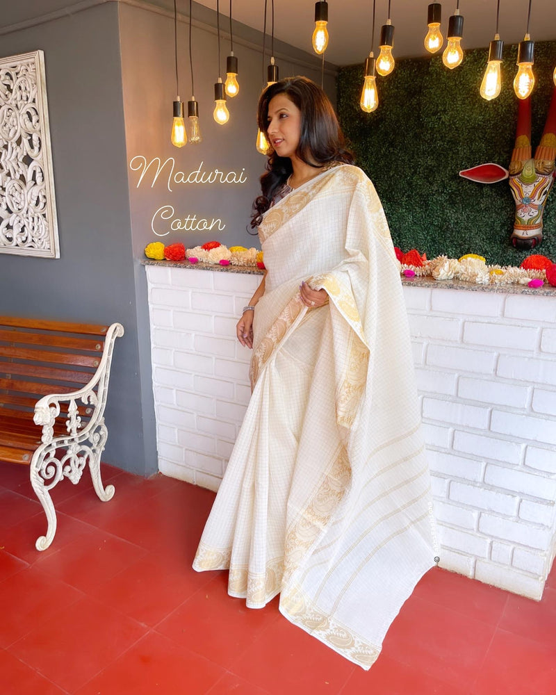 EE-V10348 Cream Madurai Cotton