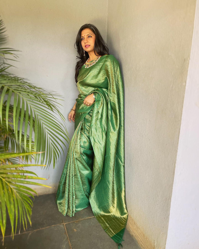 EE-V16171 Green Tussar Silk