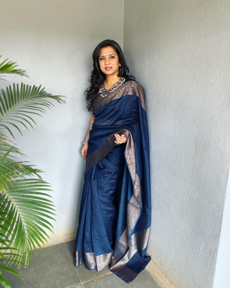 EE-V11845 Blue Banarsi