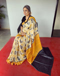 EE-V02343 EcoPrint Tussar Saree