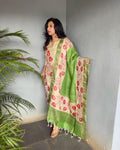 EE-V07536 Orange Tussar Salwar