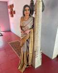 EE-V19394 Gold Silver Tissue Chanderi