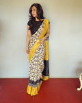 EE-V05595 Yellow Tussar Saree