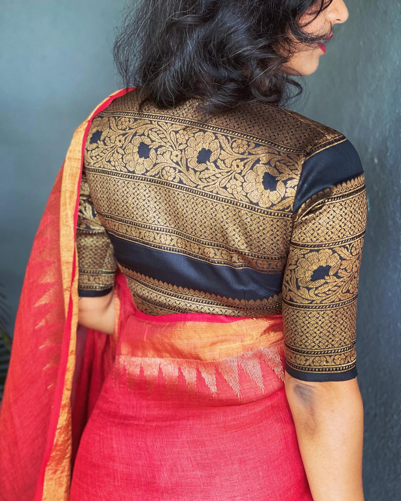 Linen Saree with Free Jewellery Set DPNDLS-1111 – iBuyFromIndia